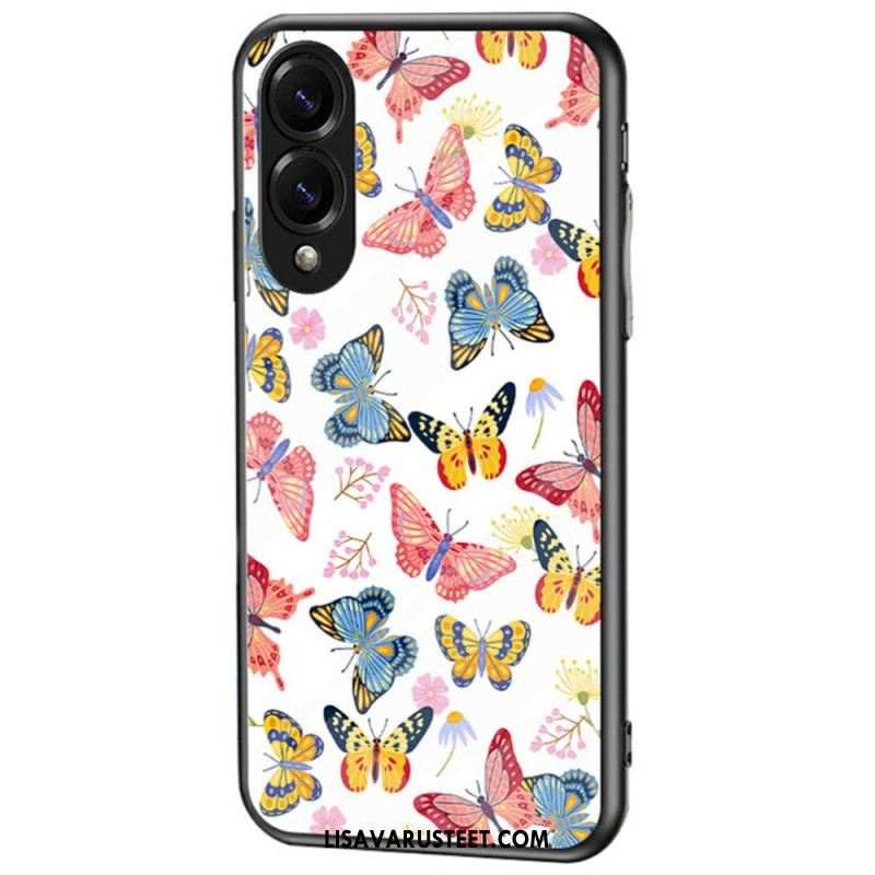 Kuori Samsung Galaxy S25 5g Edge Karkaistusta Lasista Valmistettu Perhonen Suojakuori