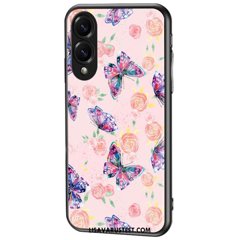 Kuori Samsung Galaxy S25 5g Edge Karkaistusta Lasista Valmistettu Perhonen Suojakuori