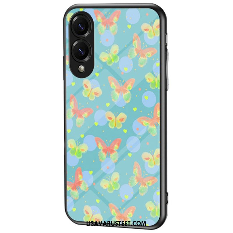 Kuori Samsung Galaxy S25 5g Edge Karkaistusta Lasista Valmistettu Perhonen Suojakuori