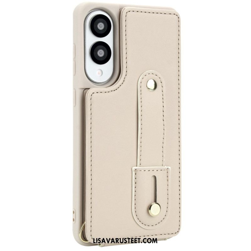 Kuori Samsung Galaxy S25 5g Edge Korttikotelo Hihnalla Ja Olkahihnalla