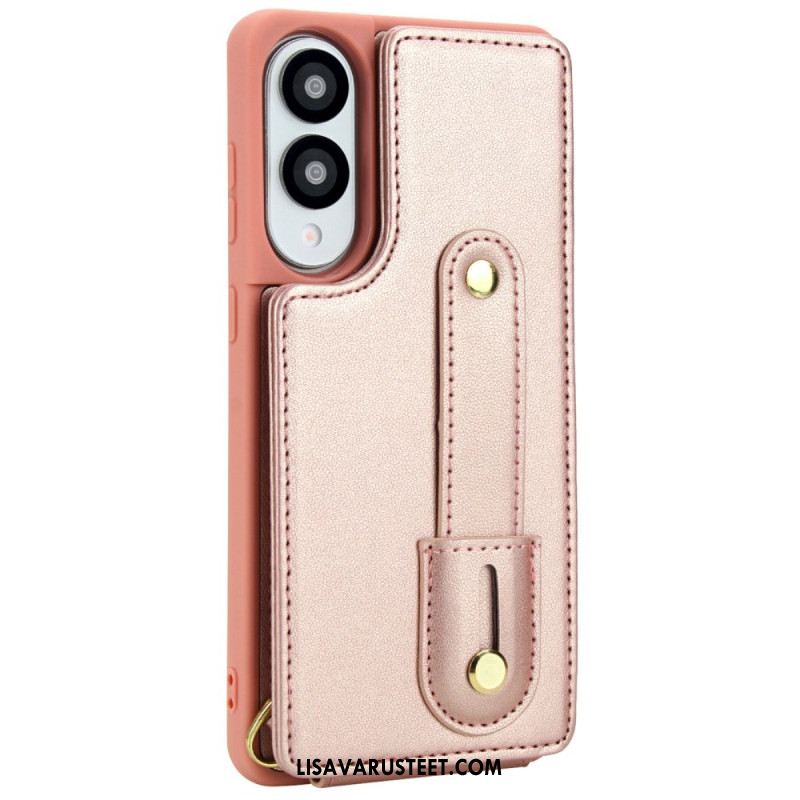 Kuori Samsung Galaxy S25 5g Edge Korttikotelo Hihnalla Ja Olkahihnalla