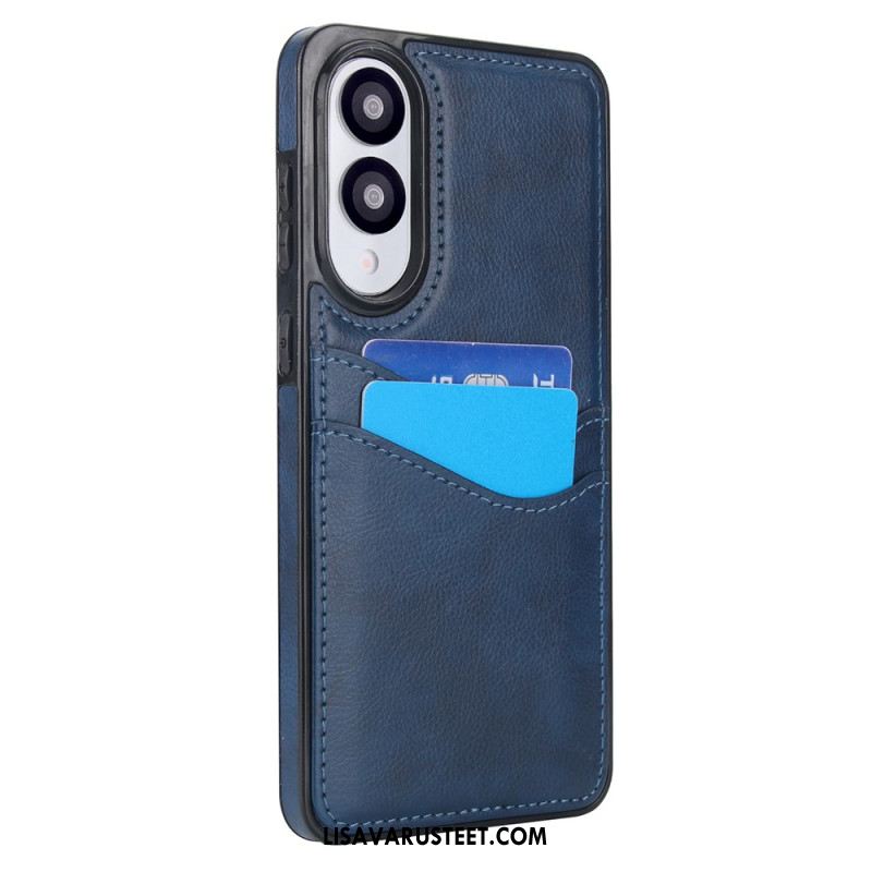 Kuori Samsung Galaxy S25 5g Edge Nahkajäljitelmä Ja Kortti Teline Suojakuori