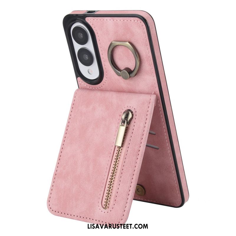 Kuori Samsung Galaxy S25 5g Edge Vetoketjullinen Lompakko Ja Rfid-teknologia