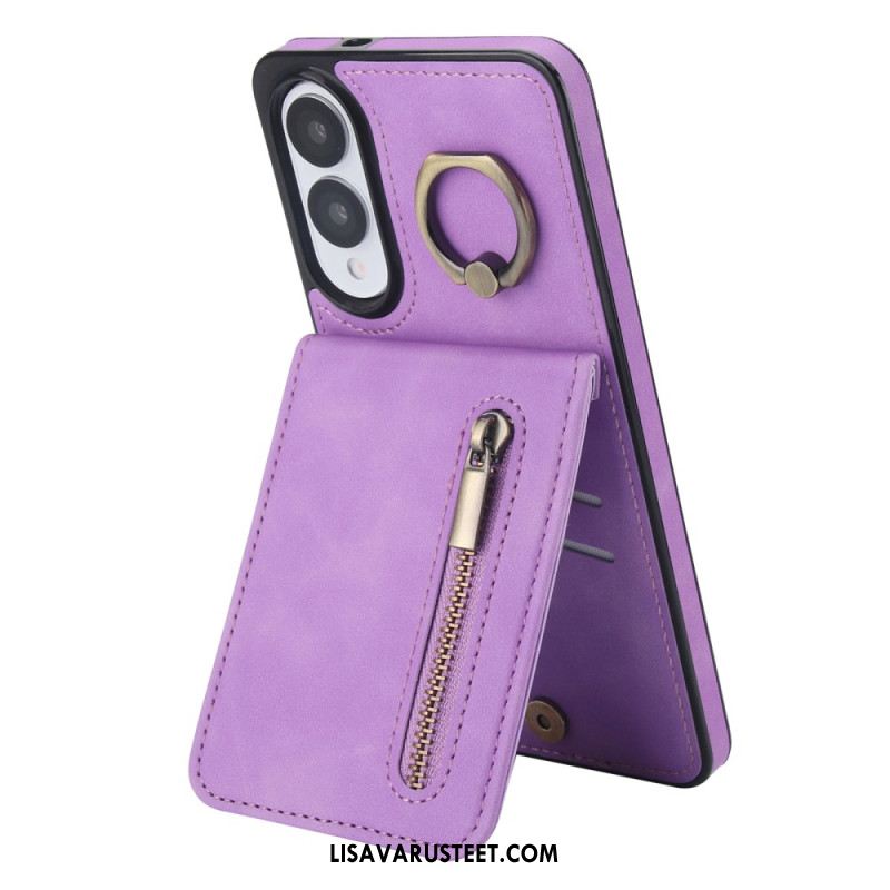 Kuori Samsung Galaxy S25 5g Edge Vetoketjullinen Lompakko Ja Rfid-teknologia