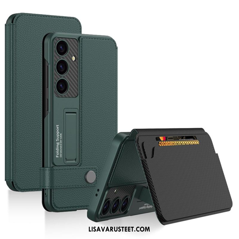 Kuori Samsung Galaxy S25 5g Premium-korttikotelo Ja Teline