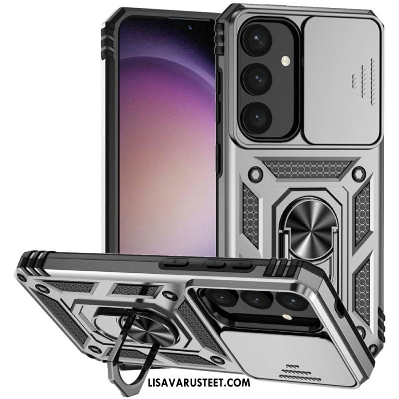 Kuori Samsung Galaxy S25 5g Sormuksen Pidike Ja Linssisuoja