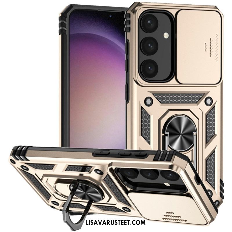 Kuori Samsung Galaxy S25 5g Sormuksen Pidike Ja Linssisuoja