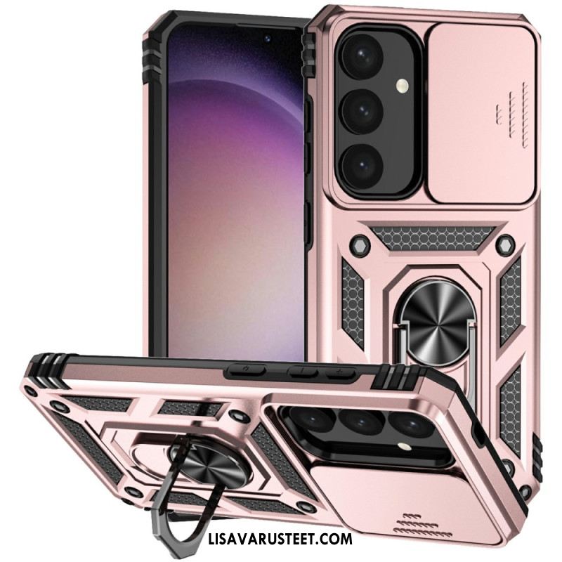 Kuori Samsung Galaxy S25 5g Sormuksen Pidike Ja Linssisuoja