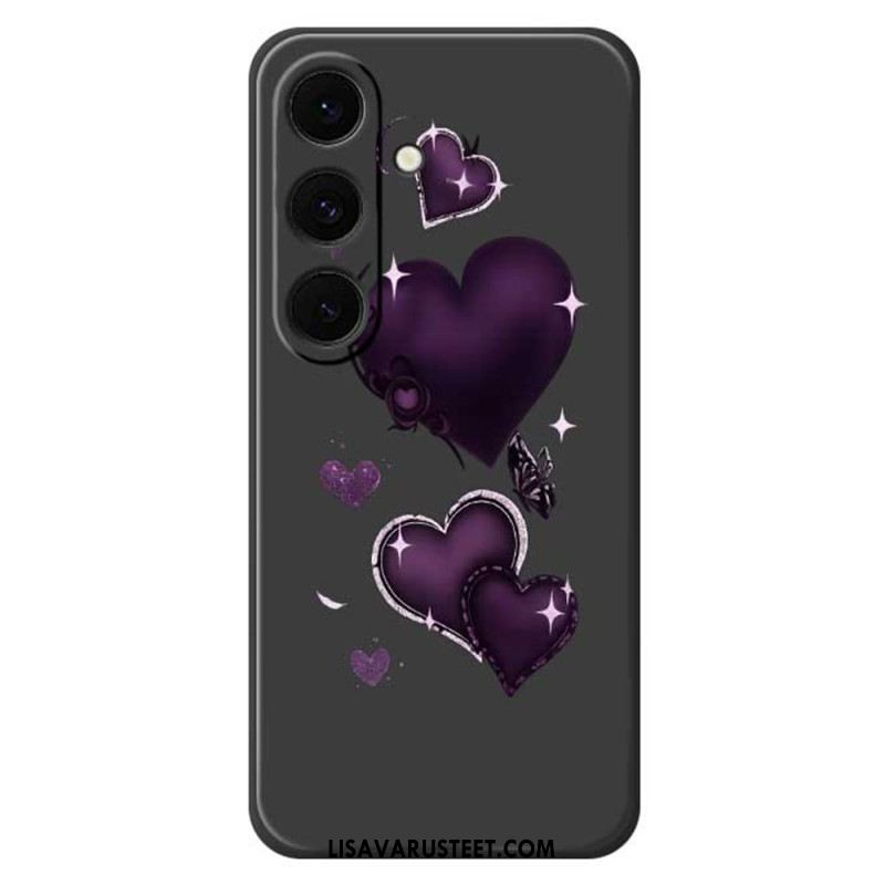 Kuori Samsung Galaxy S25 Fe Purppurasydän-silikoni