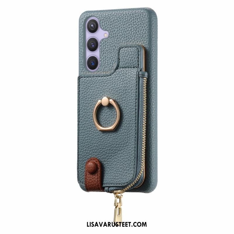 Kuori Samsung Galaxy S25 Plus 5g Lompakko Magneettisella Jalustalla Suojakuori