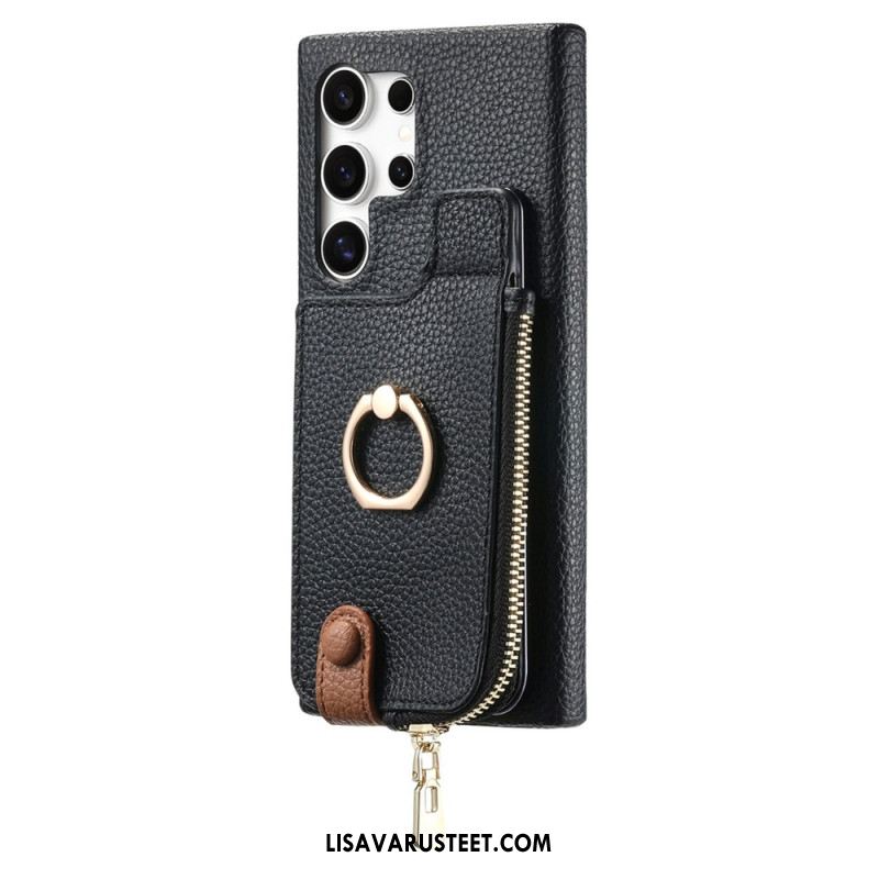 Kuori Samsung Galaxy S25 Ultra 5g Keinonahkainen Lompakko Suojakuori