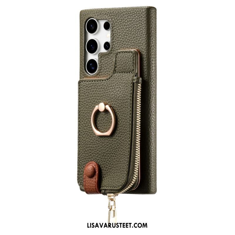 Kuori Samsung Galaxy S25 Ultra 5g Keinonahkainen Lompakko Suojakuori