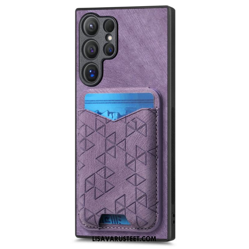 Kuori Samsung Galaxy S25 Ultra 5g Kuvioitu Korttikotelo Ja Jalusta