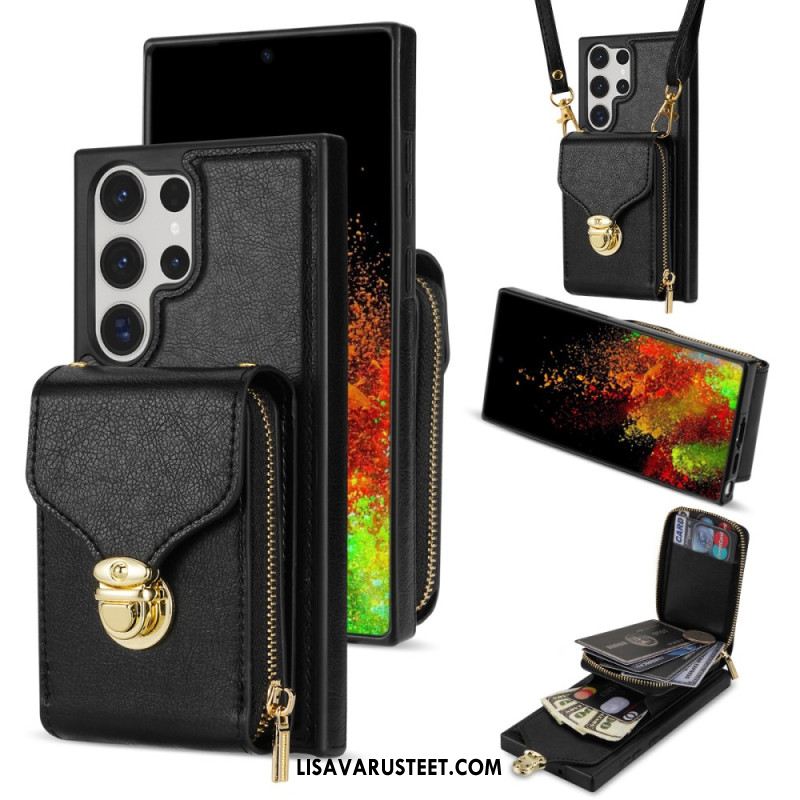 Kuori Samsung Galaxy S25 Ultra 5g Vetoketjullinen Ja Olkalaukku