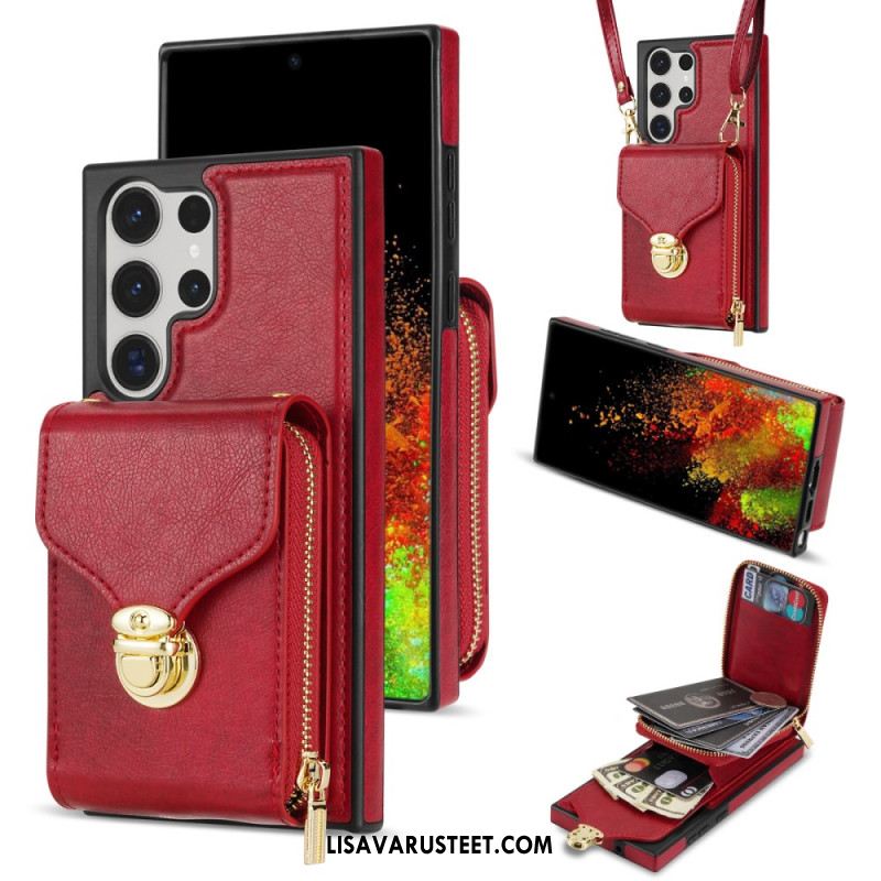 Kuori Samsung Galaxy S25 Ultra 5g Vetoketjullinen Ja Olkalaukku