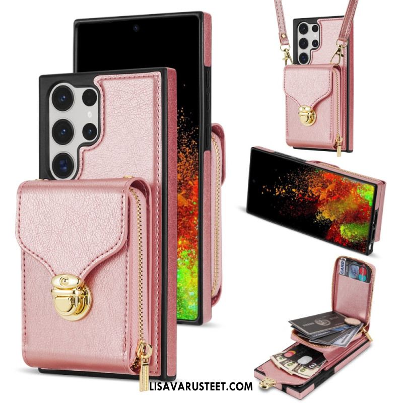 Kuori Samsung Galaxy S25 Ultra 5g Vetoketjullinen Ja Olkalaukku