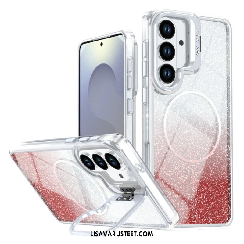 Kuori Samsung Galaxy S26 Liukuvärjätty Kimaltava Magneettinen Ja Taitettavalla Jalustalla