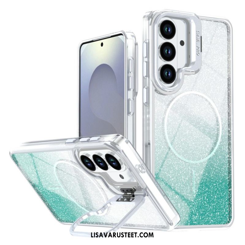 Kuori Samsung Galaxy S26 Liukuvärjätty Kimaltava Magneettinen Ja Taitettavalla Jalustalla