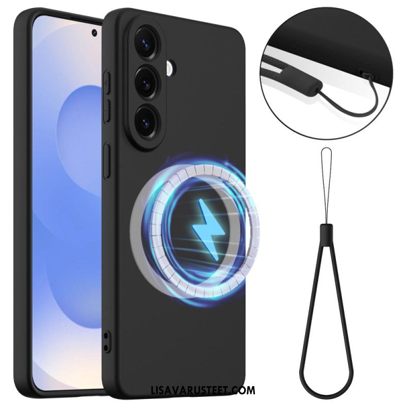 Kuori Samsung Galaxy S26 Nestemäisestä Silikonista Valmistettu Magneettinen Lompakko