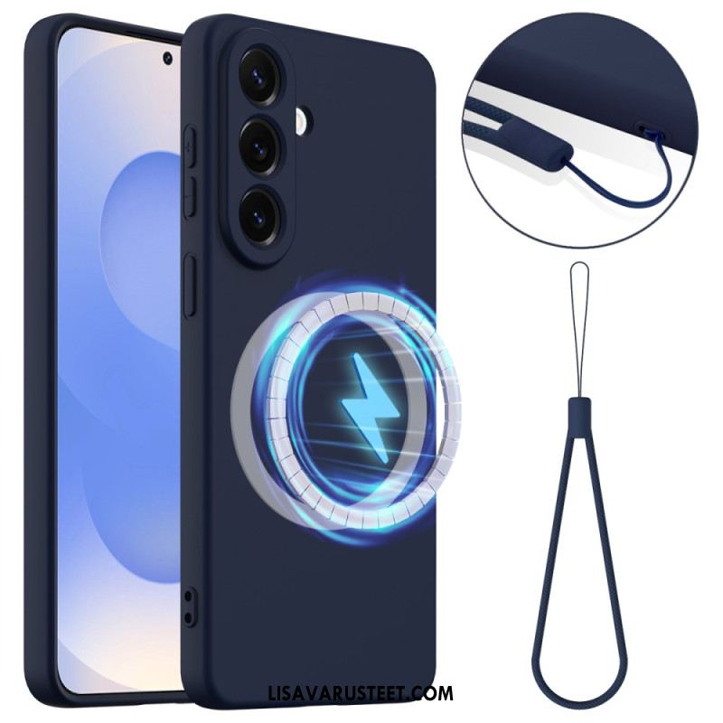 Kuori Samsung Galaxy S26 Nestemäisestä Silikonista Valmistettu Magneettinen Lompakko