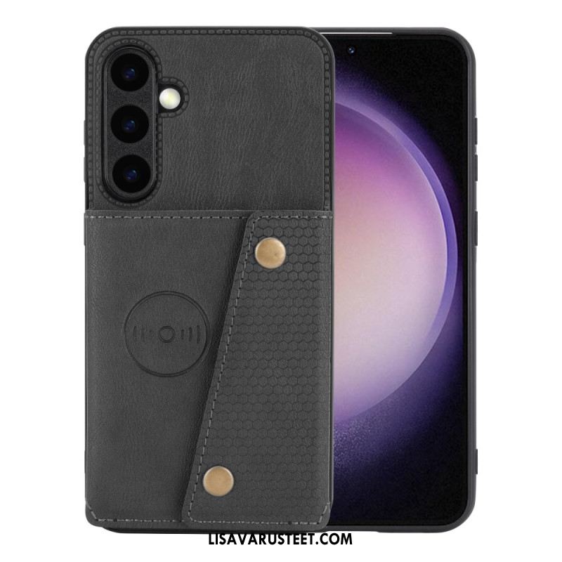 Kuori Samsung Galaxy S26 Plus Nahkakuvioinen Korttikotelo