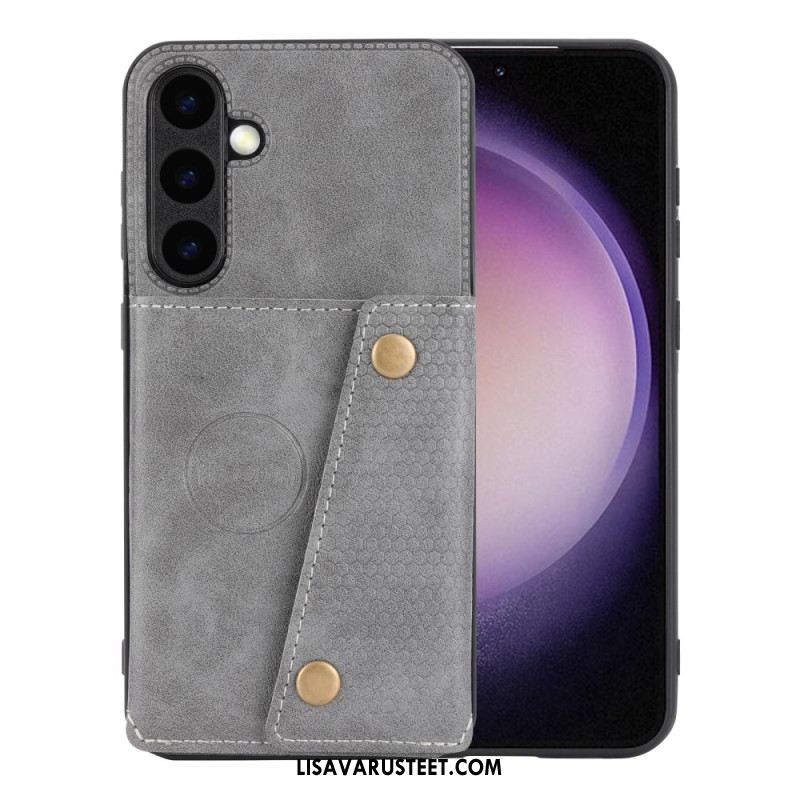 Kuori Samsung Galaxy S26 Plus Nahkakuvioinen Korttikotelo