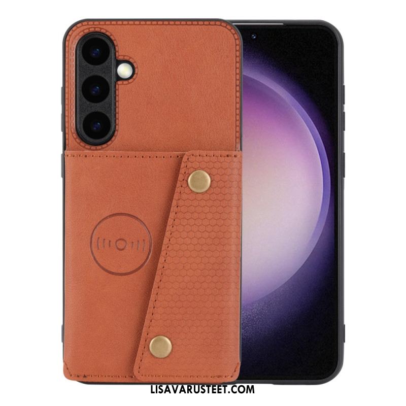 Kuori Samsung Galaxy S26 Plus Nahkakuvioinen Korttikotelo