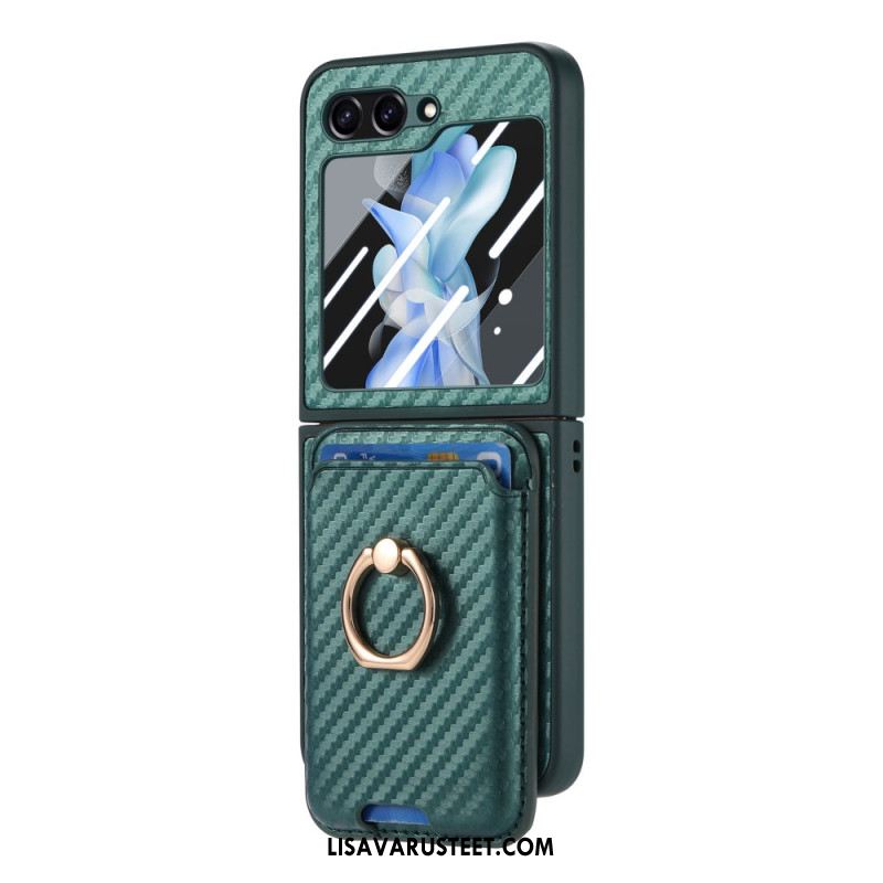 Kuori Samsung Galaxy Z Flip 7 Fe Hiilikuituinen Korttikotelo