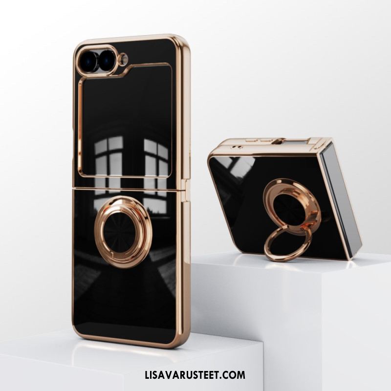 Kuori Samsung Galaxy Z Flip 7 Fe Kiiltävä Viimeistely Sormuspidikkeellä