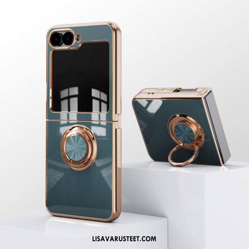 Kuori Samsung Galaxy Z Flip 7 Fe Kiiltävä Viimeistely Sormuspidikkeellä