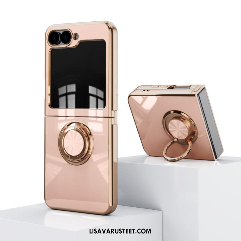 Kuori Samsung Galaxy Z Flip 7 Fe Kiiltävä Viimeistely Sormuspidikkeellä