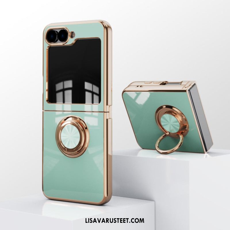 Kuori Samsung Galaxy Z Flip 7 Fe Kiiltävä Viimeistely Sormuspidikkeellä