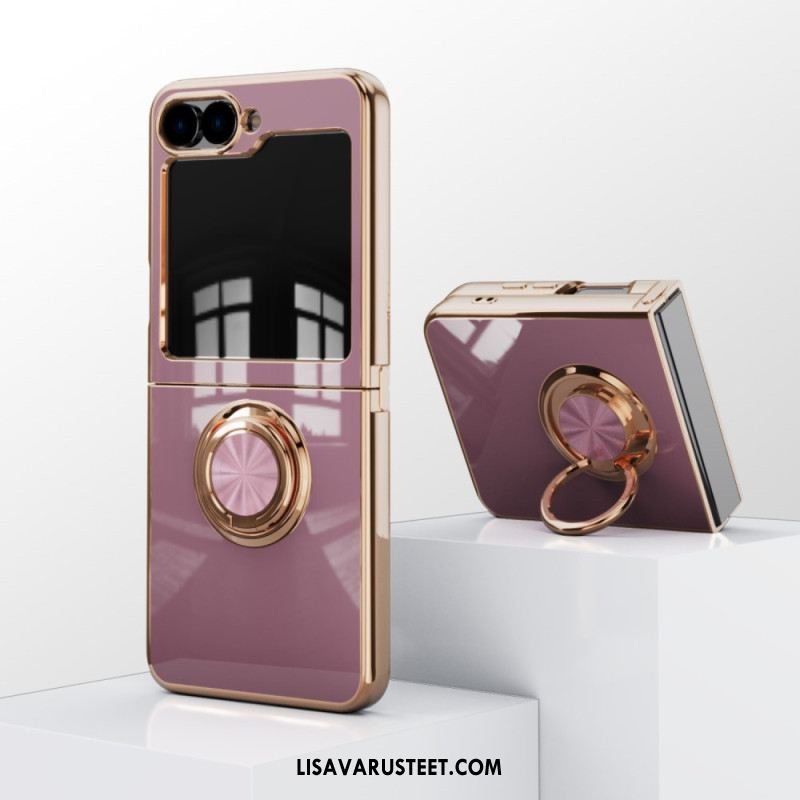 Kuori Samsung Galaxy Z Flip 7 Fe Kiiltävä Viimeistely Sormuspidikkeellä