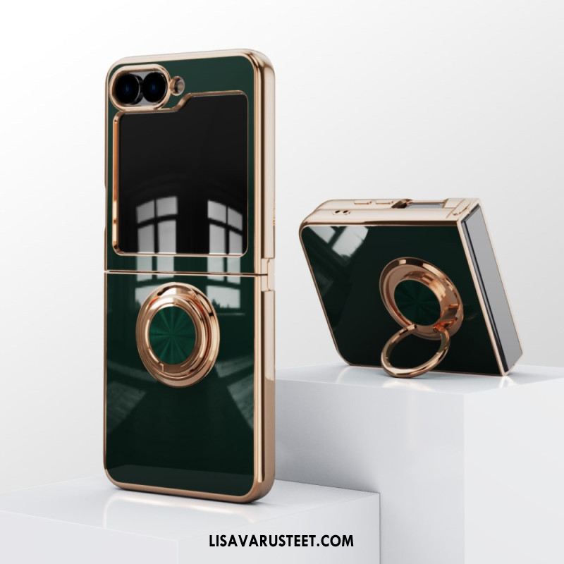 Kuori Samsung Galaxy Z Flip 7 Fe Kiiltävä Viimeistely Sormuspidikkeellä