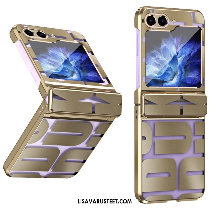 Kuori Samsung Galaxy Z Flip 7 Fe Kirjaimet Karkaistulla Lasikalvolla