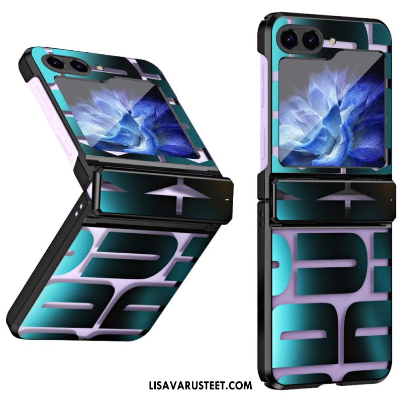 Kuori Samsung Galaxy Z Flip 7 Fe Kirjaimet Karkaistulla Lasikalvolla