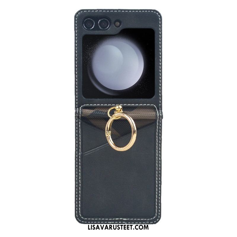 Kuori Samsung Galaxy Z Flip 7 Fe Korttikotelo Ja Metallirengas