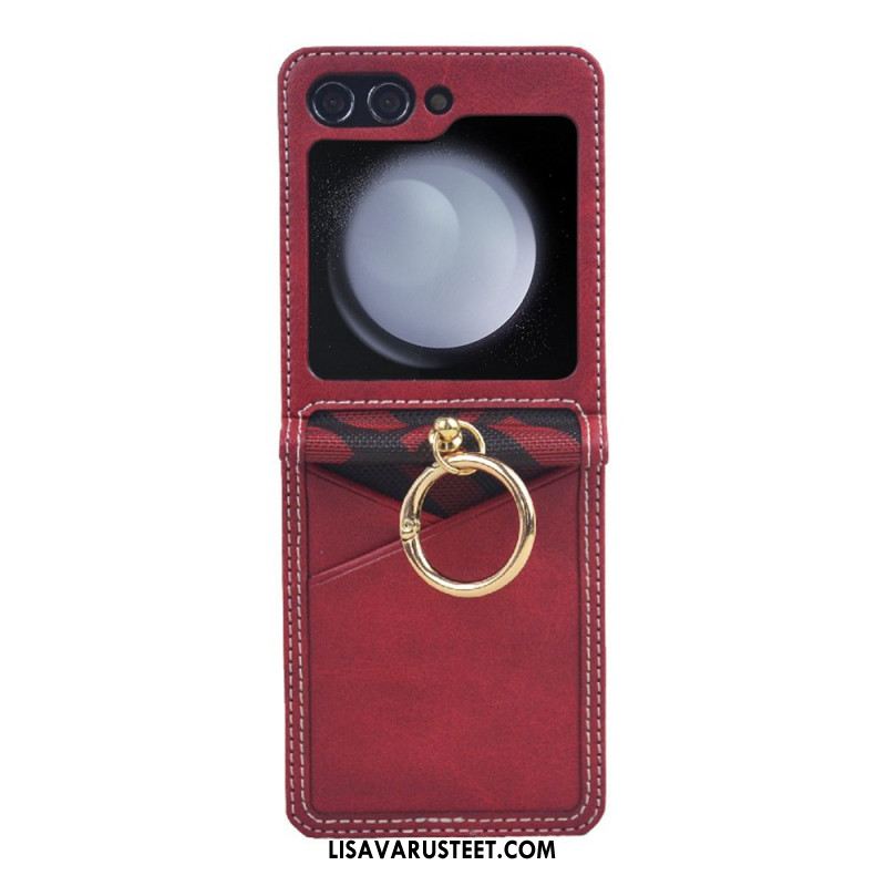 Kuori Samsung Galaxy Z Flip 7 Fe Korttikotelo Ja Metallirengas