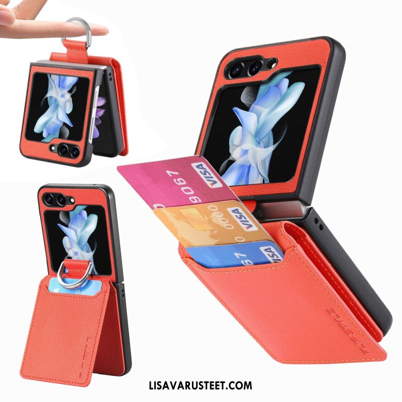 Kuori Samsung Galaxy Z Flip 7 Fe Korttikotelon Teline Ja Sormus
