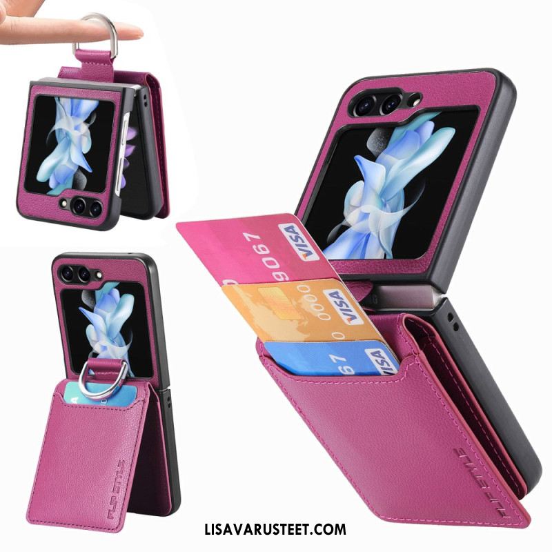 Kuori Samsung Galaxy Z Flip 7 Fe Korttikotelon Teline Ja Sormus