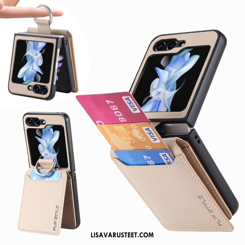 Kuori Samsung Galaxy Z Flip 7 Fe Korttikotelon Teline Ja Sormus