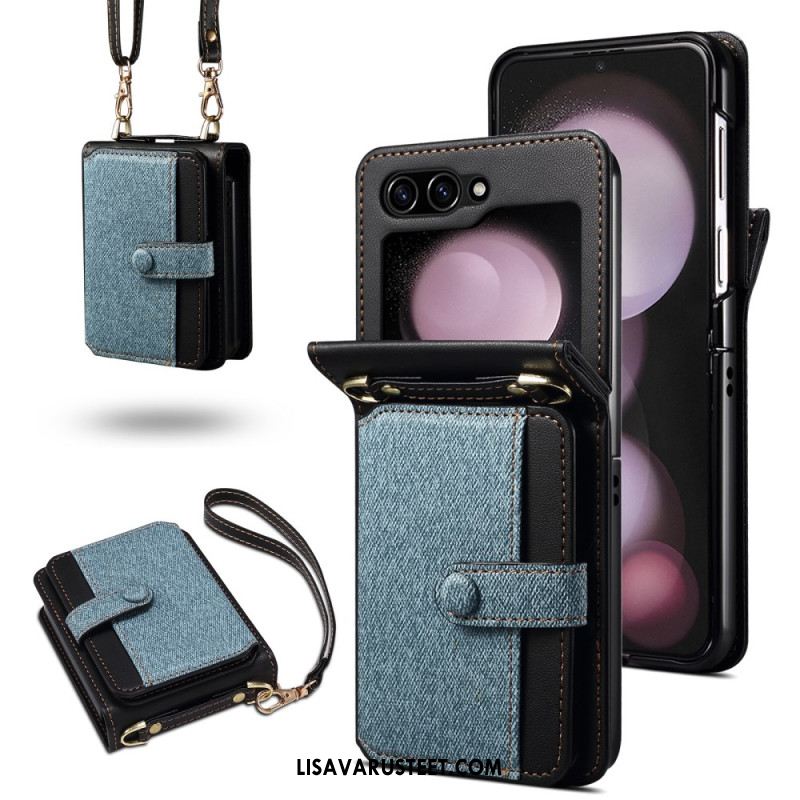 Kuori Samsung Galaxy Z Flip 7 Fe Korttiteline Ja Kaulanauha