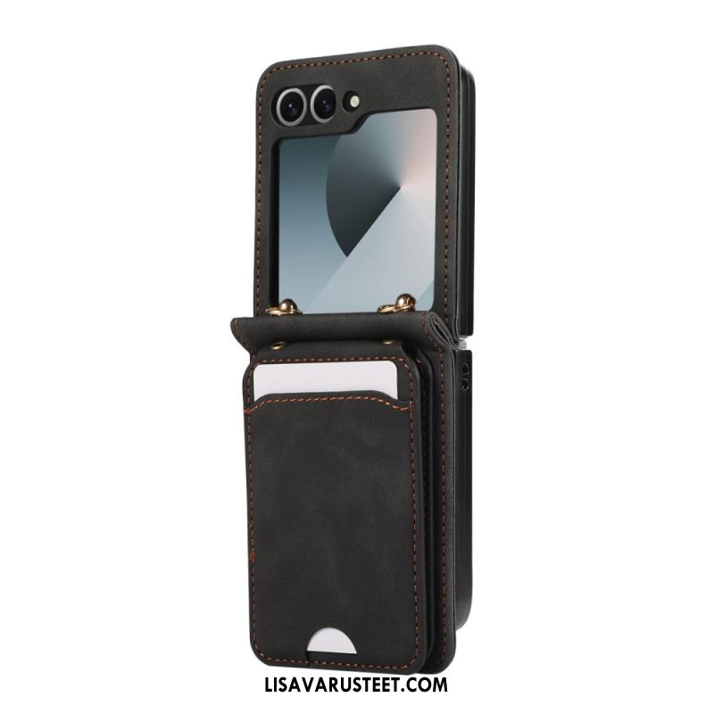 Kuori Samsung Galaxy Z Flip 7 Fe Korttiteline Ja Olkahihna