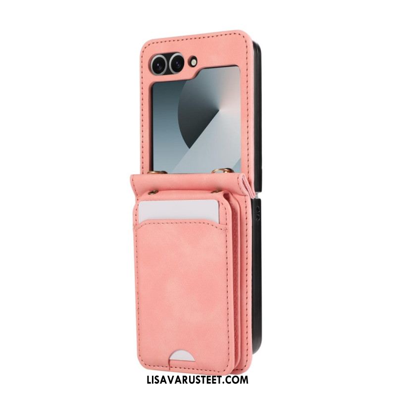 Kuori Samsung Galaxy Z Flip 7 Fe Korttiteline Ja Olkahihna