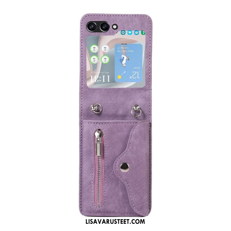 Kuori Samsung Galaxy Z Flip 7 Fe Lompakko Ja Olkahihna