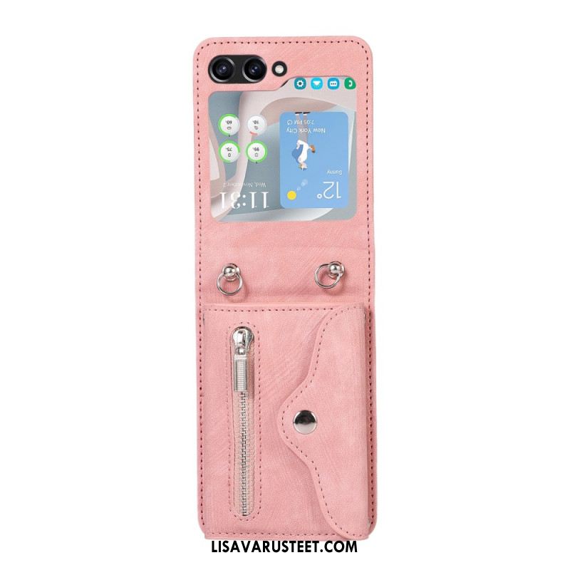 Kuori Samsung Galaxy Z Flip 7 Fe Lompakko Ja Olkahihna