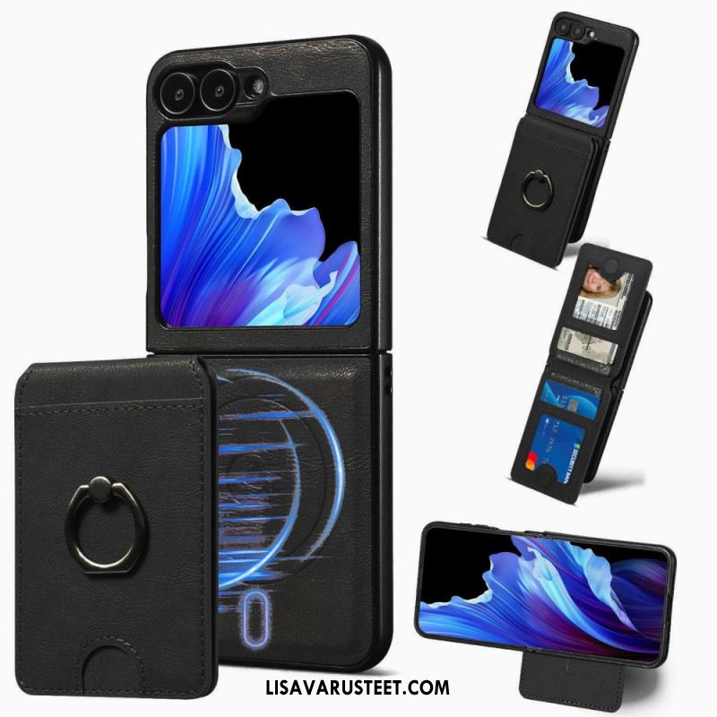 Kuori Samsung Galaxy Z Flip 7 Fe Magneettinen Ja Irrotettavalla Korttipidikkeellä Suojakuori