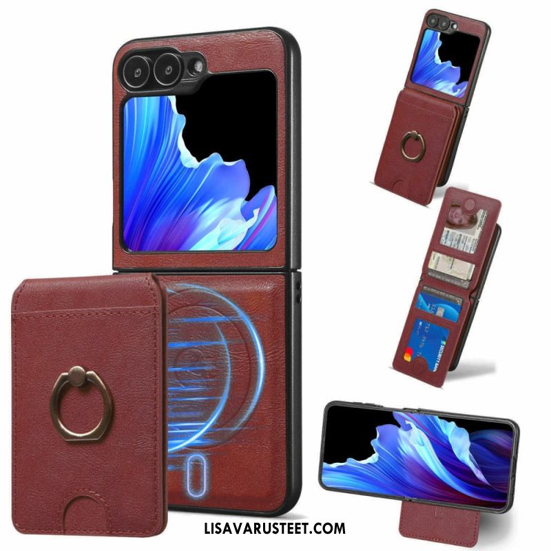 Kuori Samsung Galaxy Z Flip 7 Fe Magneettinen Ja Irrotettavalla Korttipidikkeellä Suojakuori