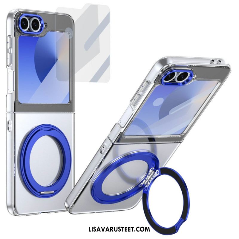 Kuori Samsung Galaxy Z Flip 7 Fe Magneettinen Jalusta Ja Hd-näytönsuoja