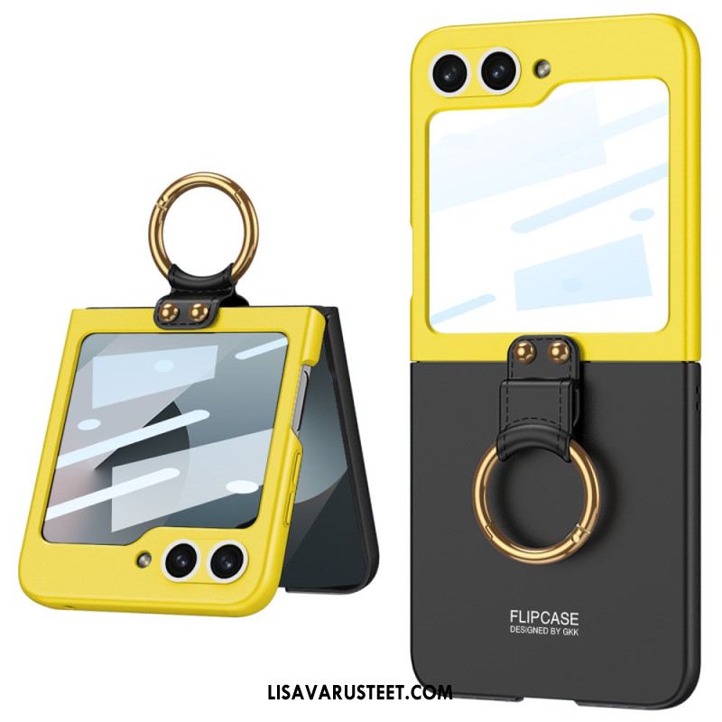 Kuori Samsung Galaxy Z Flip 7 Fe Magneettinen Saranasuoja Ja Kaksivärinen Jalusta Suojakuori